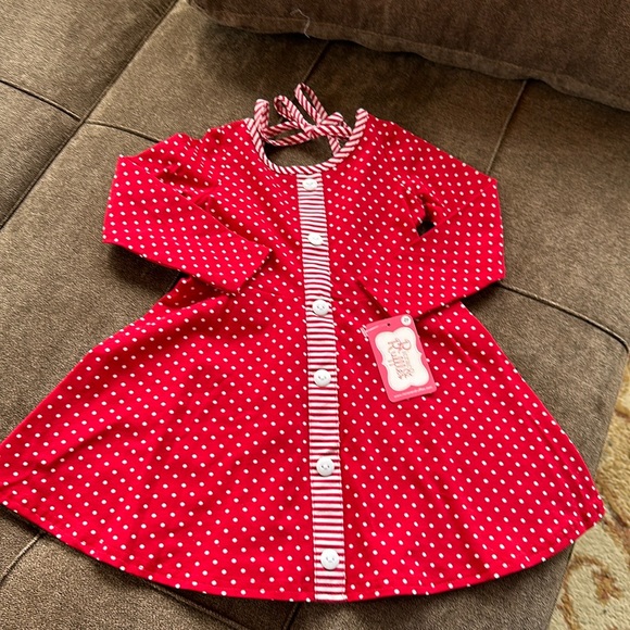 Ricrac & Ruffles Dresses Nwt Ricrac Ruffles Red And White Polka Dot